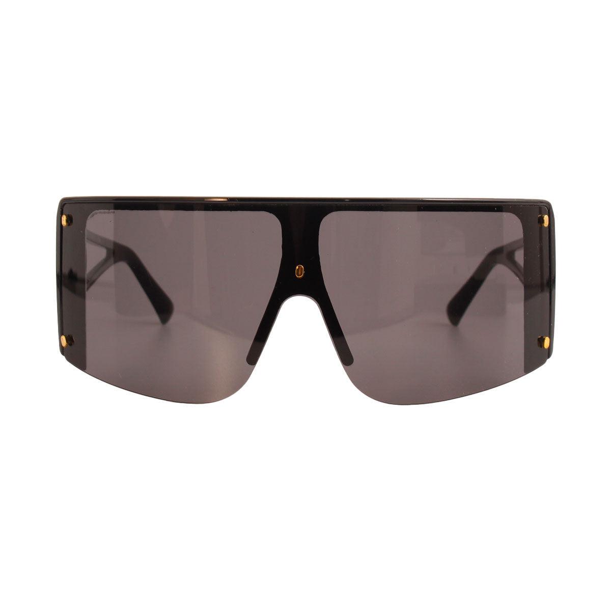 Black Frame Visor Elevate Stylish Sunglasses for Women