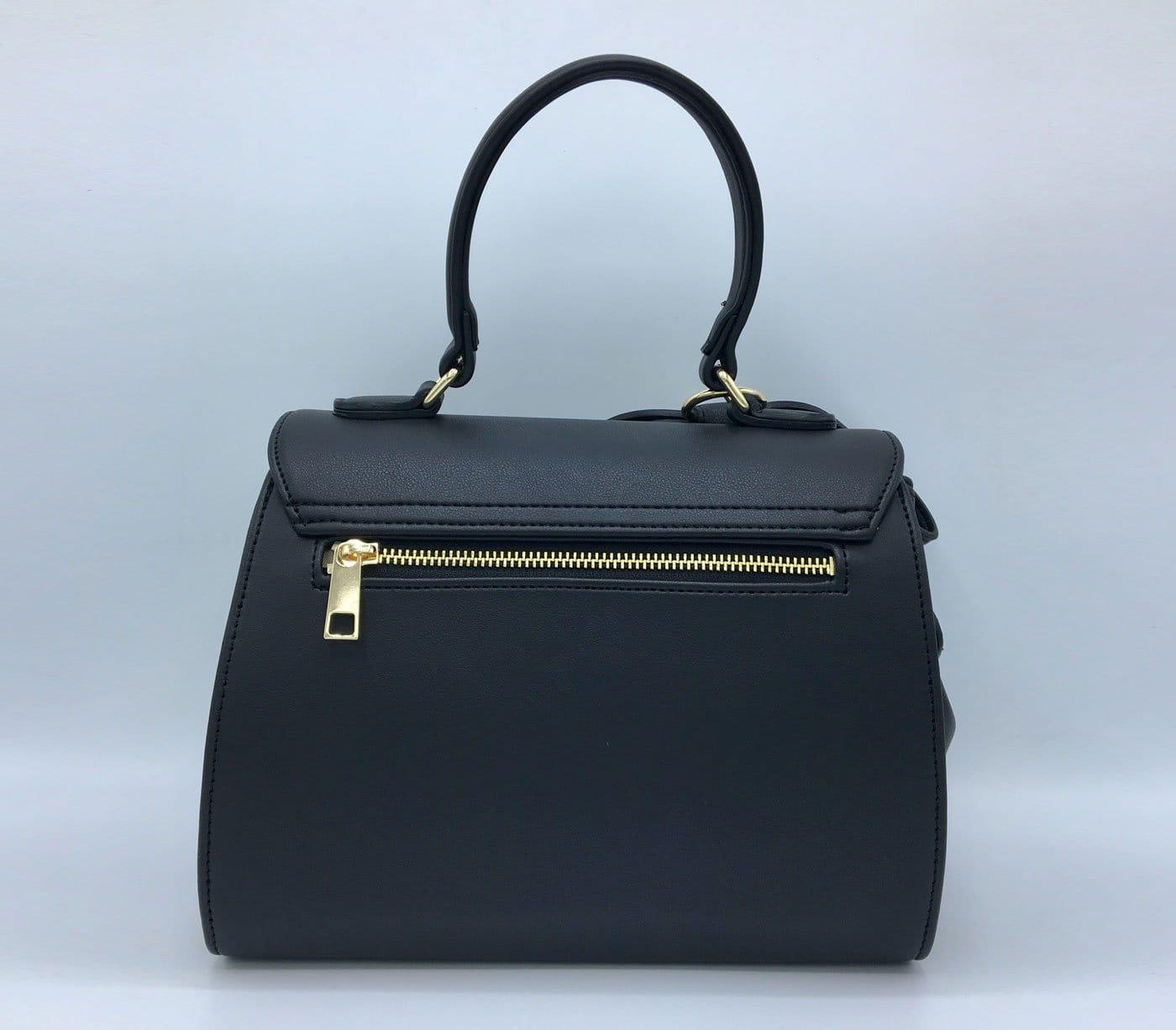 Black Vegan Leather Handbag