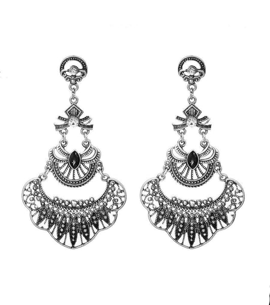 Burnished Silver Chandelier Earrings: Elegance for Any Occasion