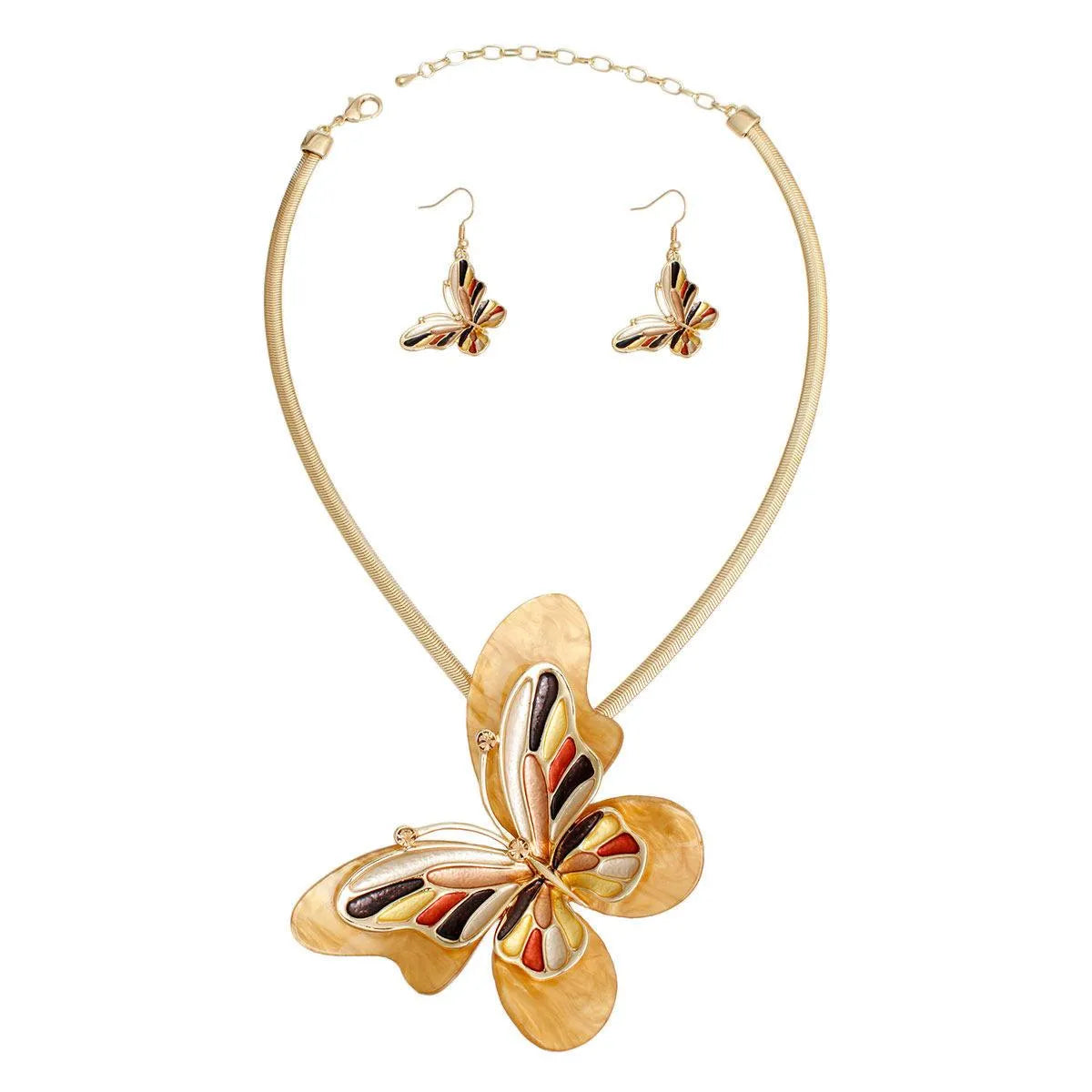 Butterfly Beauty: Brown/Gold Pendant Necklace You'll Love