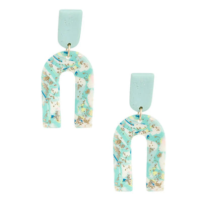 Buy Women's Dangle Earrings: Turquoise Down U Design