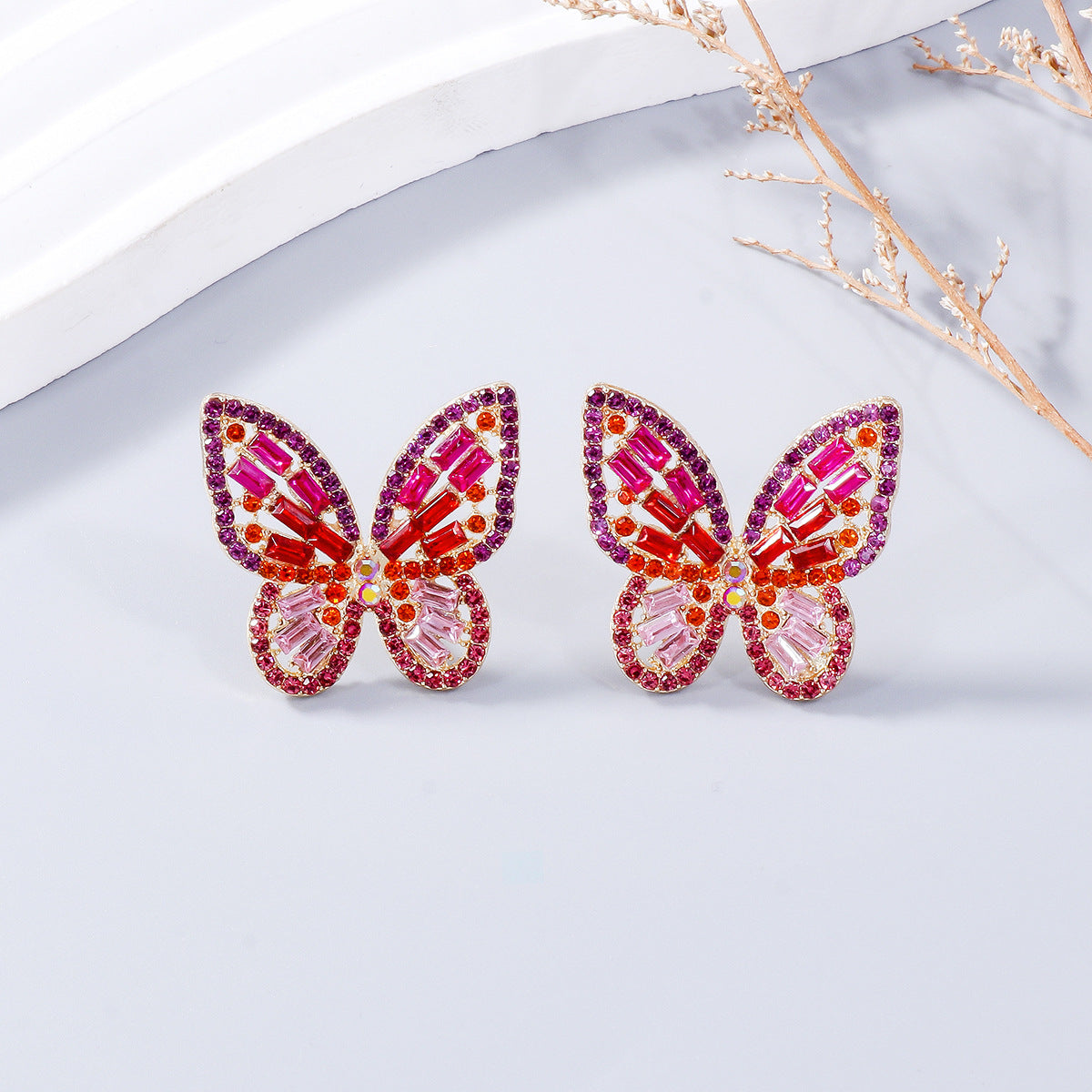 Exquisite Butterfly Stud Earrings