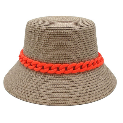 Camel Bucket Hat Orange Chain