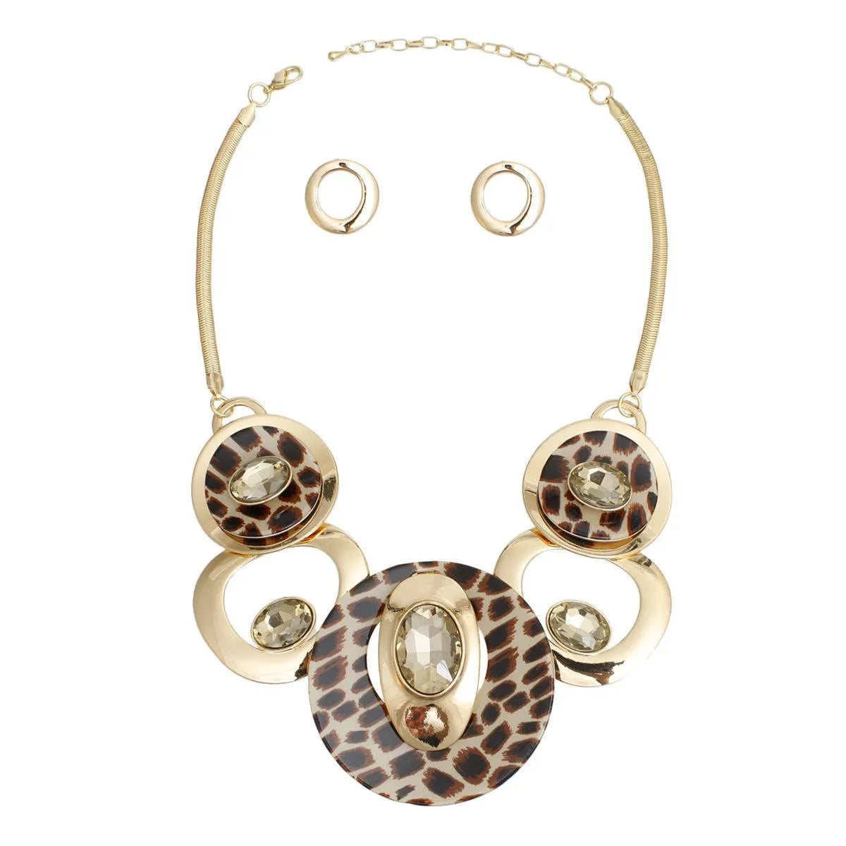 Captivating Circular Gold Leopard Bib Necklace for Women: A Must-Have Accessory