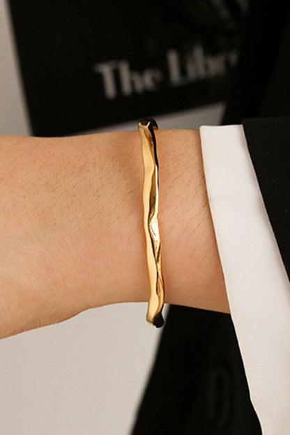 Gold-Plated Hammered Bracelet: Must-Have for Every Woman's Collection