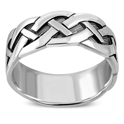 Celtic Irish Knot 925 Sterling Silver Band Ring
