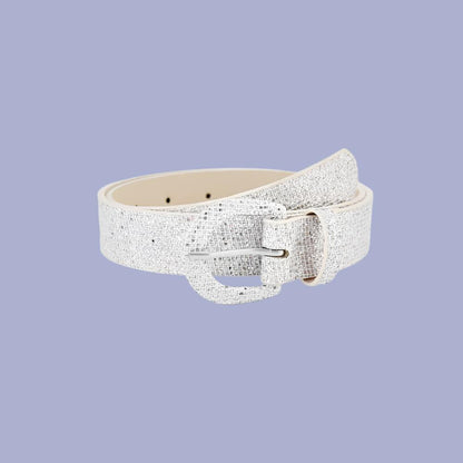 Shine On: Women's Full Sequin Faux Leather Belt