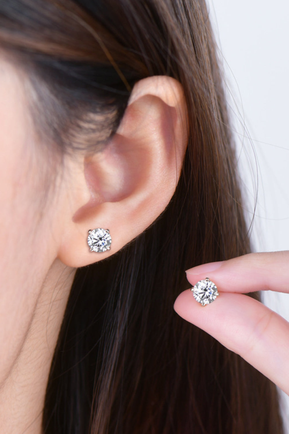 Elegant Bliss Moissanite Stud Earrings