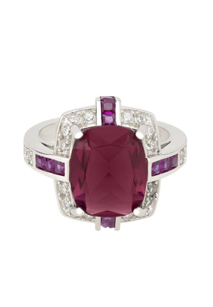 Clarence Lab-created Ruby Sterling Silver Ring