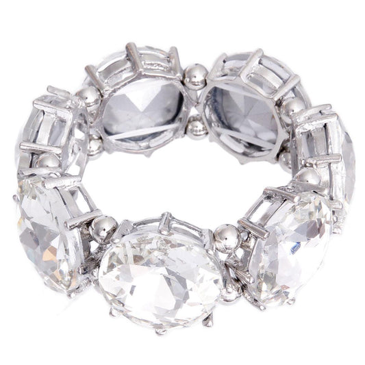 Clearly Chic Silver Plated Bracelet: Make a Statement!