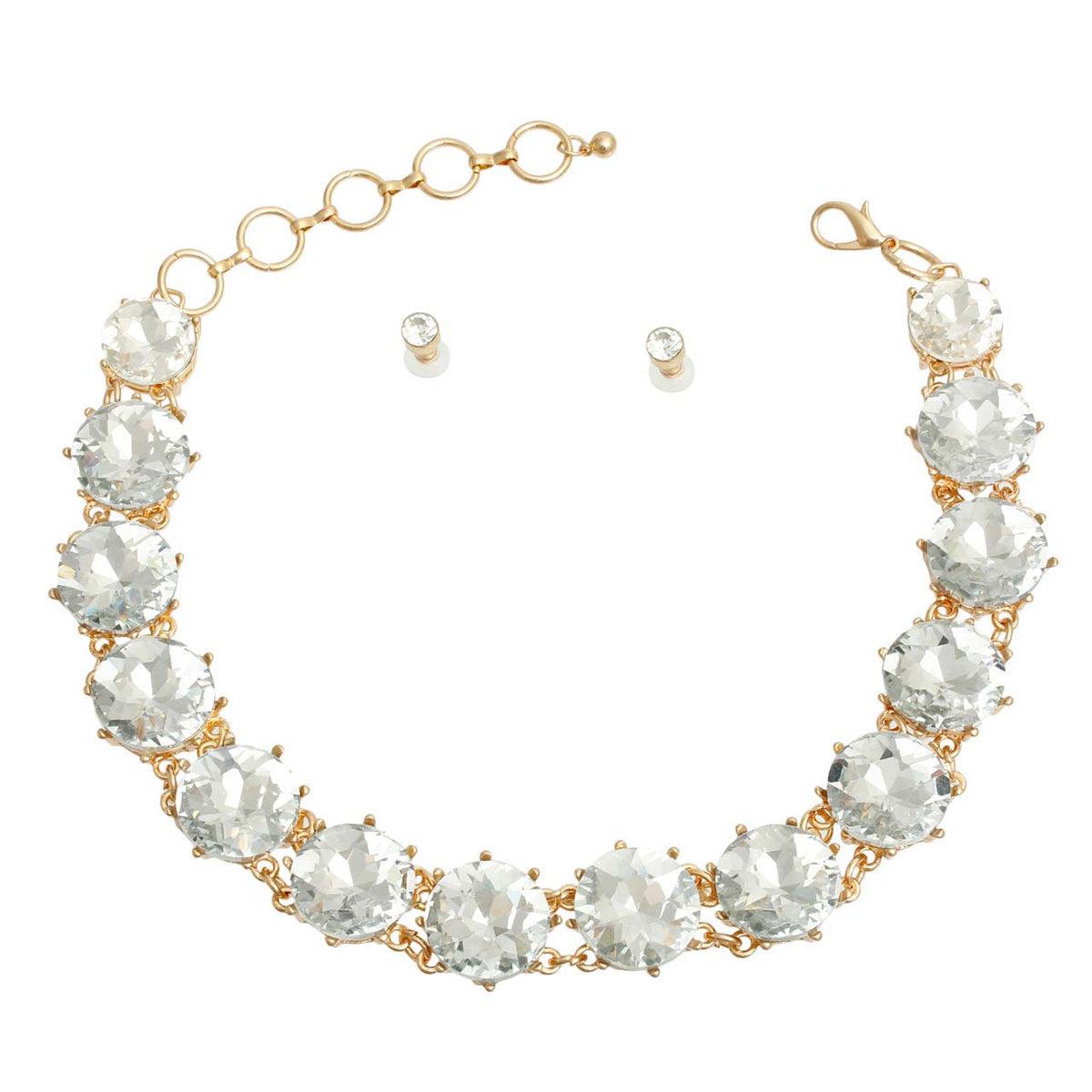Clearly Chic Statement Link Necklace Set