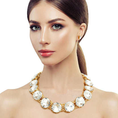 Clearly Chic Statement Link Necklace Set