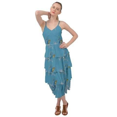 Completely Unignorable Blue Seahorses Layered Dress