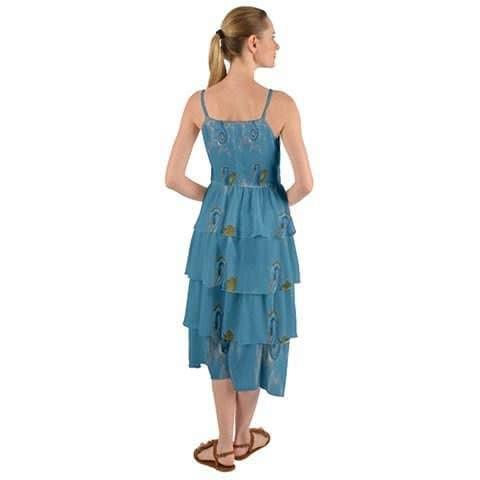 Completely Unignorable Blue Seahorses Layered Dress