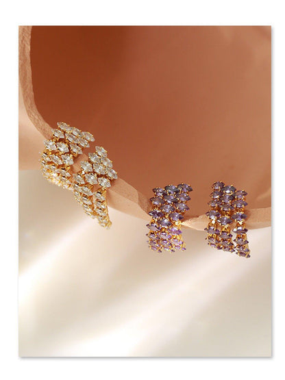 Cubic Zirconia Cascade Earrings