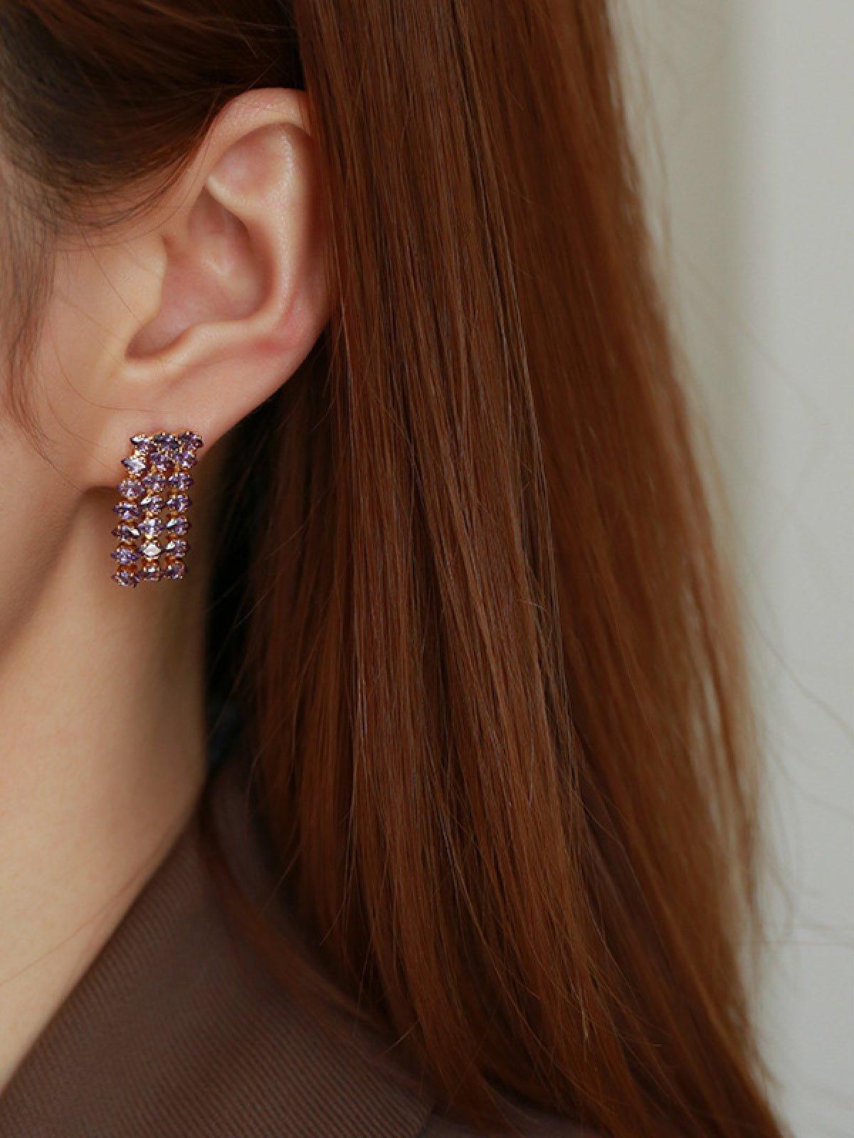 Cubic Zirconia Cascade Earrings