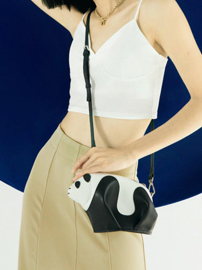 Cute Panda Crossbody Bag With Adjustable Shoulder Strap