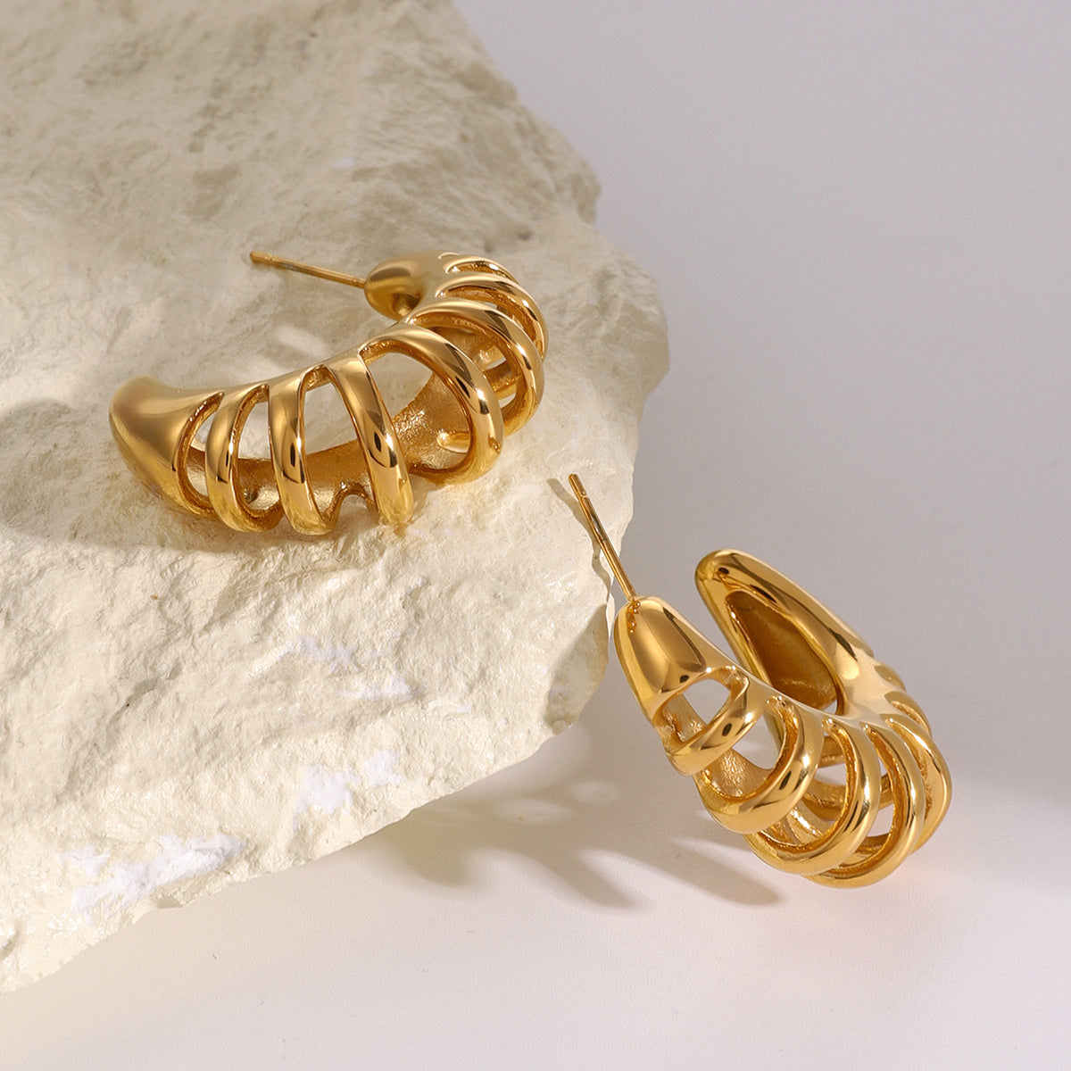 Small Ridge Hoop Earrings Standout Addition