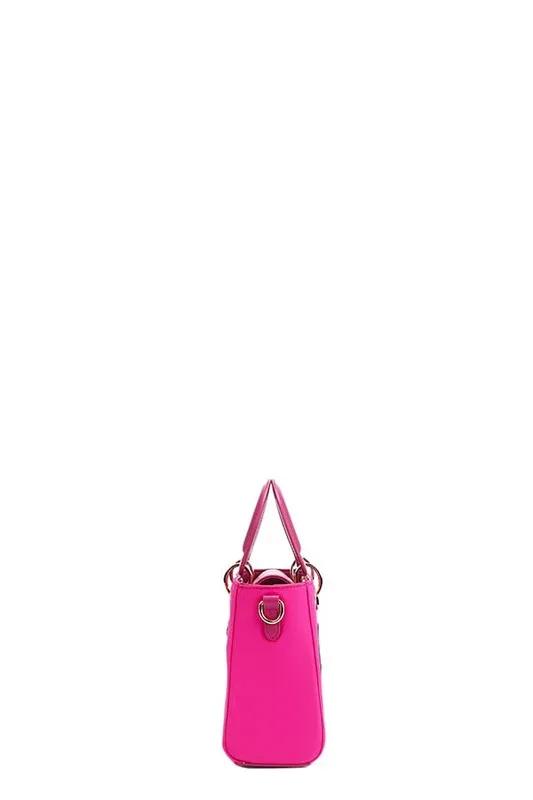 Nicole Lee Structured Mini Handbag with Embroidered Patches