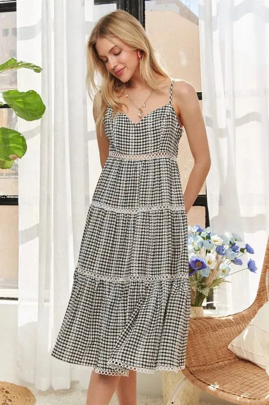 Washed Dress with Gingham Detail: Effortless Summer Style