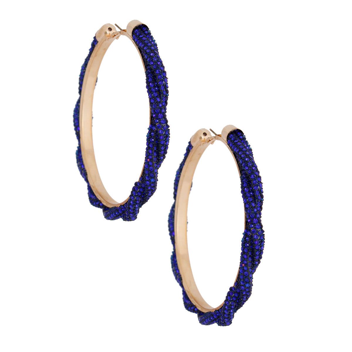 Dazzle Everyone: Blue Shimmer Hoop Earrings You Need Now!