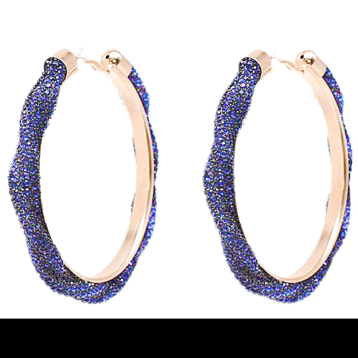 Dazzle Everyone: Blue Shimmer Hoop Earrings You Need Now!