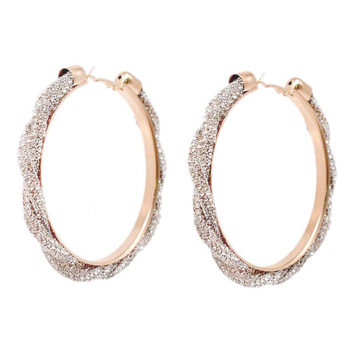 Dazzle Everyone: Clear Shimmer Hoop Earrings You Need Now!