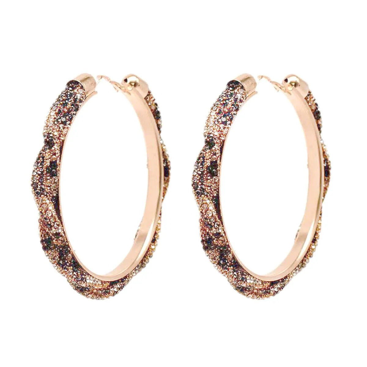 Dazzle Everyone: Leopard Shimmer Hoop Earrings You Need Now!