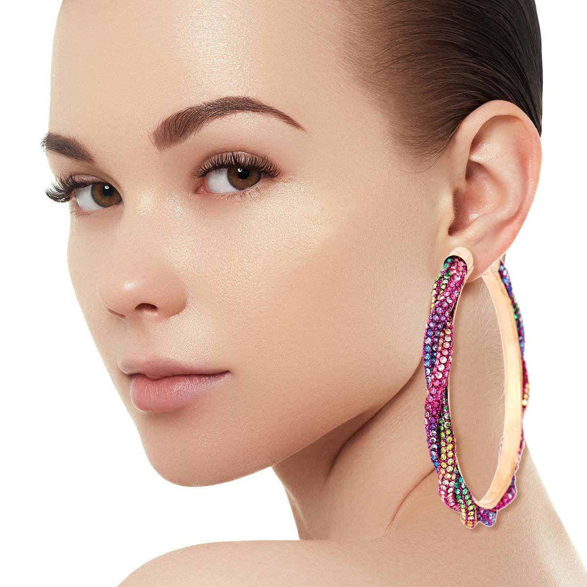 Dazzle Everyone: Rainbow Shimmer Hoop Earrings You Need Now!