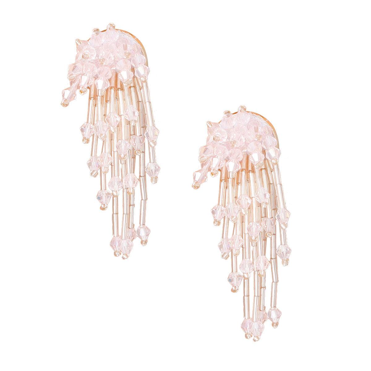 Dazzle in Style: Shop Blush Waterfall Drop Earrings Buy Now!