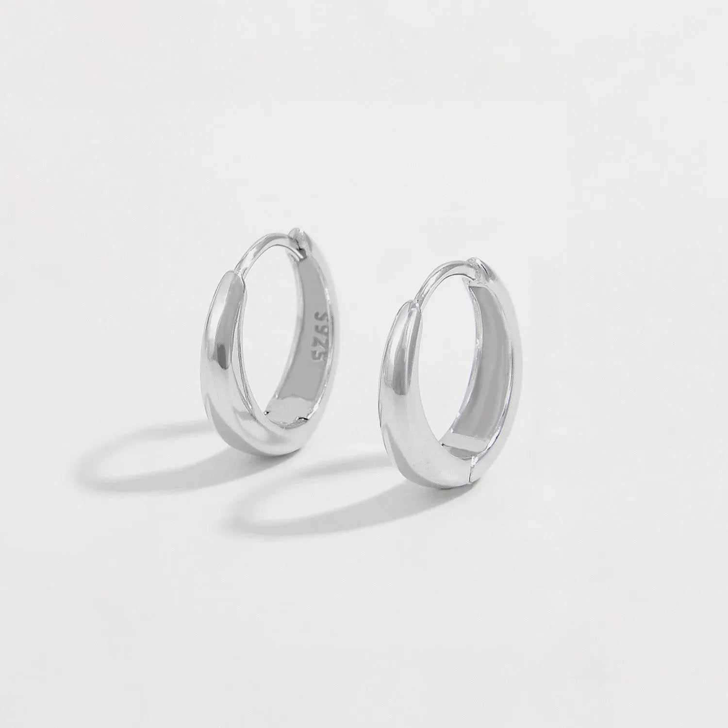Sterling Silver Huggie Hoop Earrings - Minimalist Everyday Style