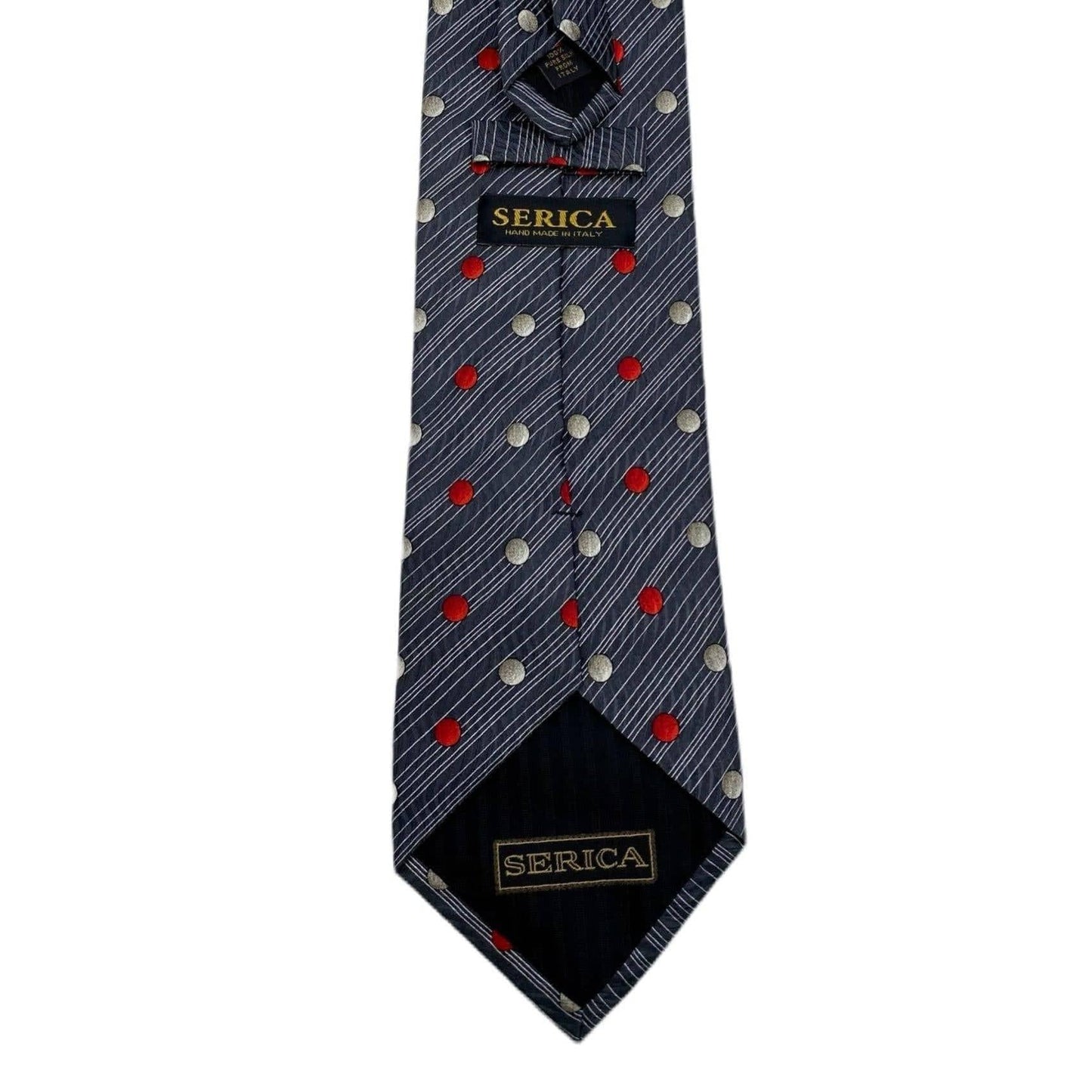Diagonal Stripes with Dots Mens Tie