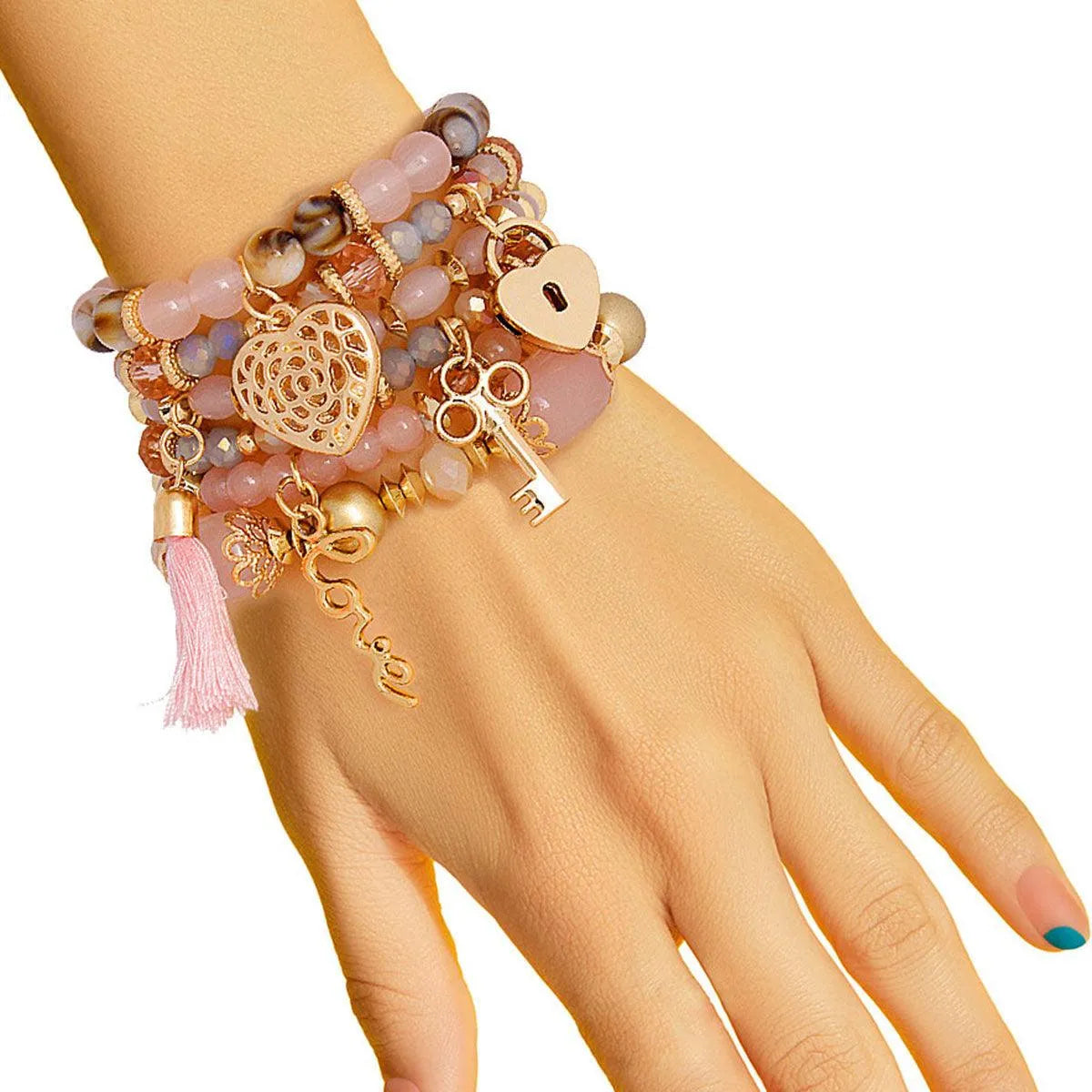 Discover the Trendiest Blush Bead and Charm Bracelets Today