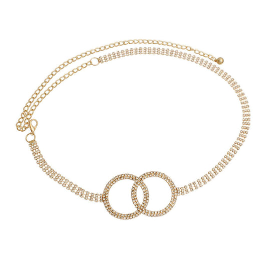 Double Circle Chain Belt Gold Plated
