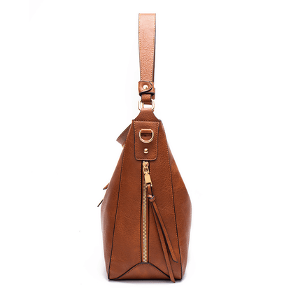 Classic Everyday Tote Handbag with Soft PU Surface, Multi-Compartment Interior & Convertible Shoulder Strap Jewelry Bubble