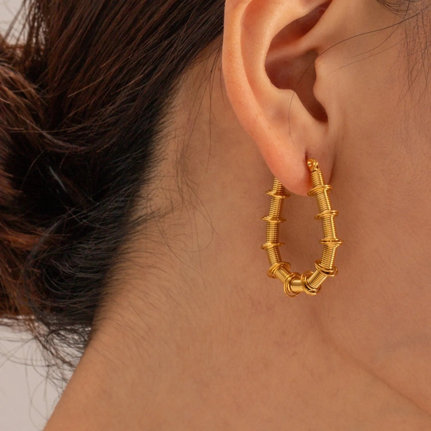 18K Gold-Plated Slinky Hoop Earrings