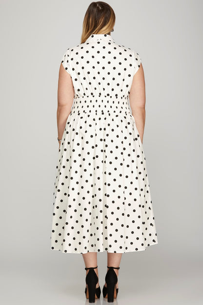 Elevate Your Style with Polka Dot Midi Dress Trendsi