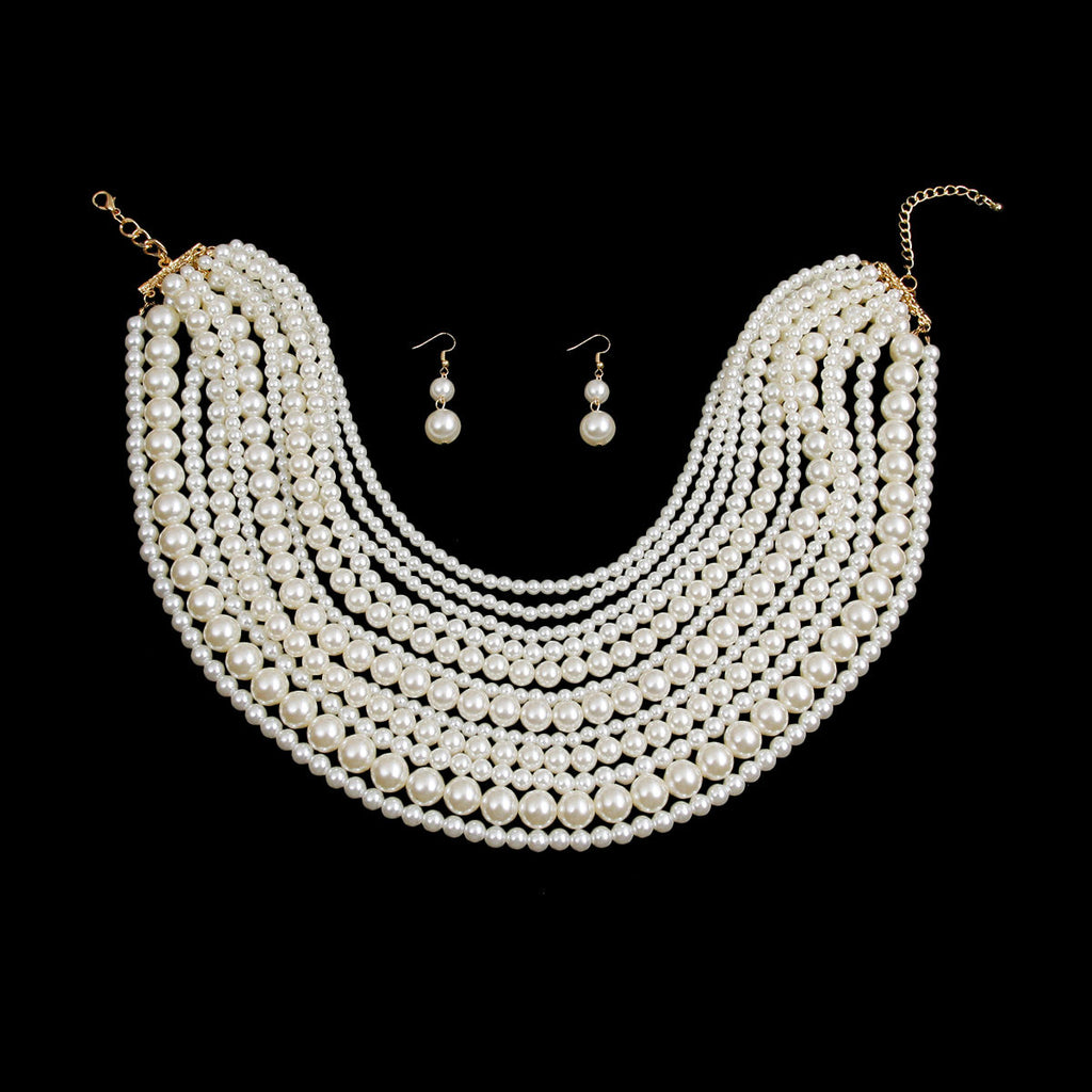 Layered Pearl Necklace Set for Women | Fashion Jewelry