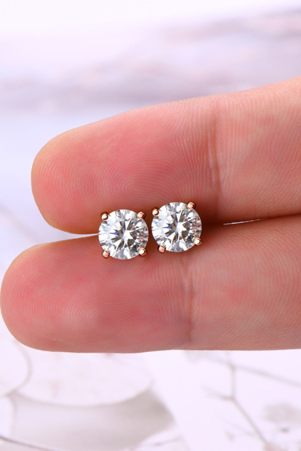 Elegant Bliss Moissanite Stud Earrings