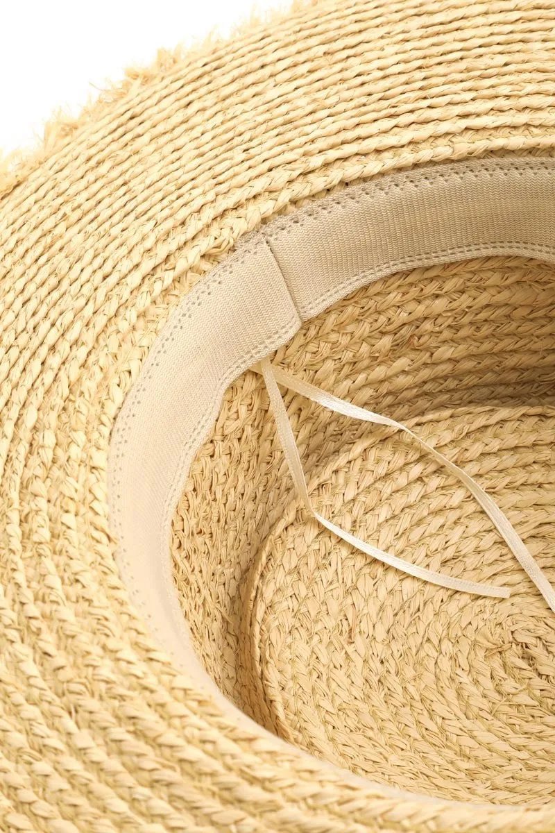 Basket Weave Straw Sun Hat for Effortless Elegance
