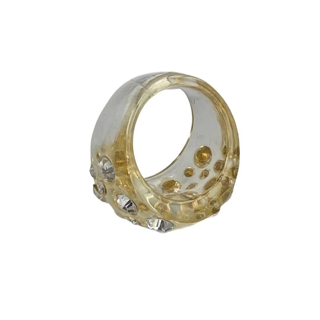 Embellished Sparkly Acrylic Statement Ring