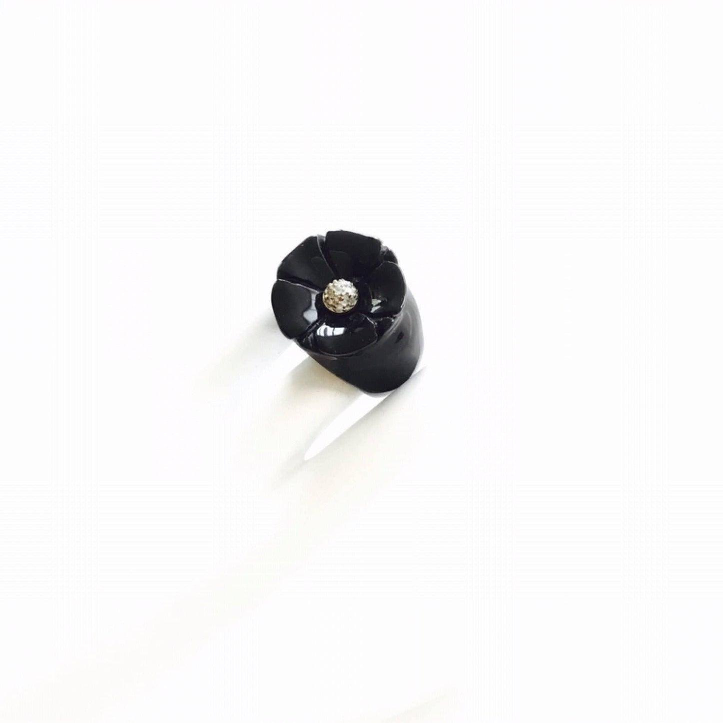 Exceptional Quality Black Onyx Cocktail Ring