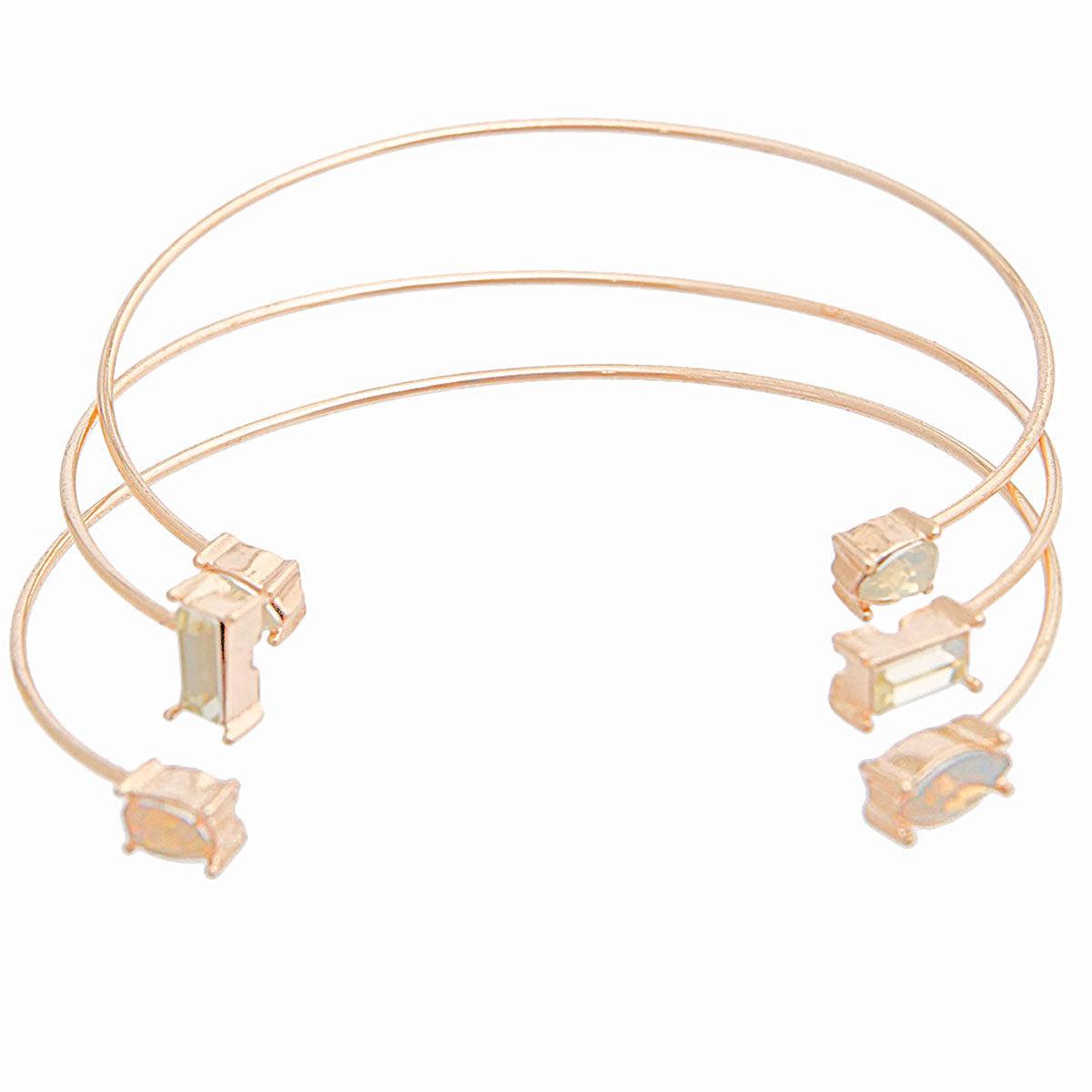 Fashion Jewelry Opal Crystal Cuff Bracelet - Elegant & Timeless