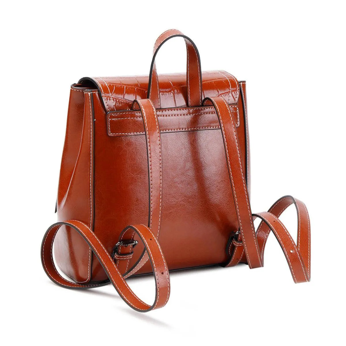 Faux Leather Buckle Backpack Bag - Perfect for Your Everyday Style