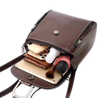 Faux Leather Buckle Backpack Bag - Perfect for Your Everyday Style