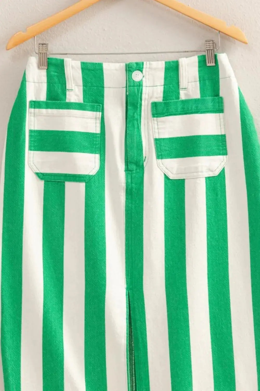 HYFVE Striped Pocket Detail Maxi Skirt Jewelry Bubble