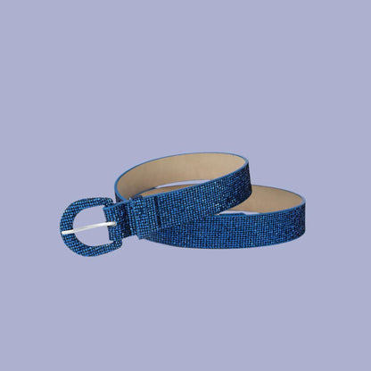 Shine On: Women's Full Sequin Faux Leather Belt