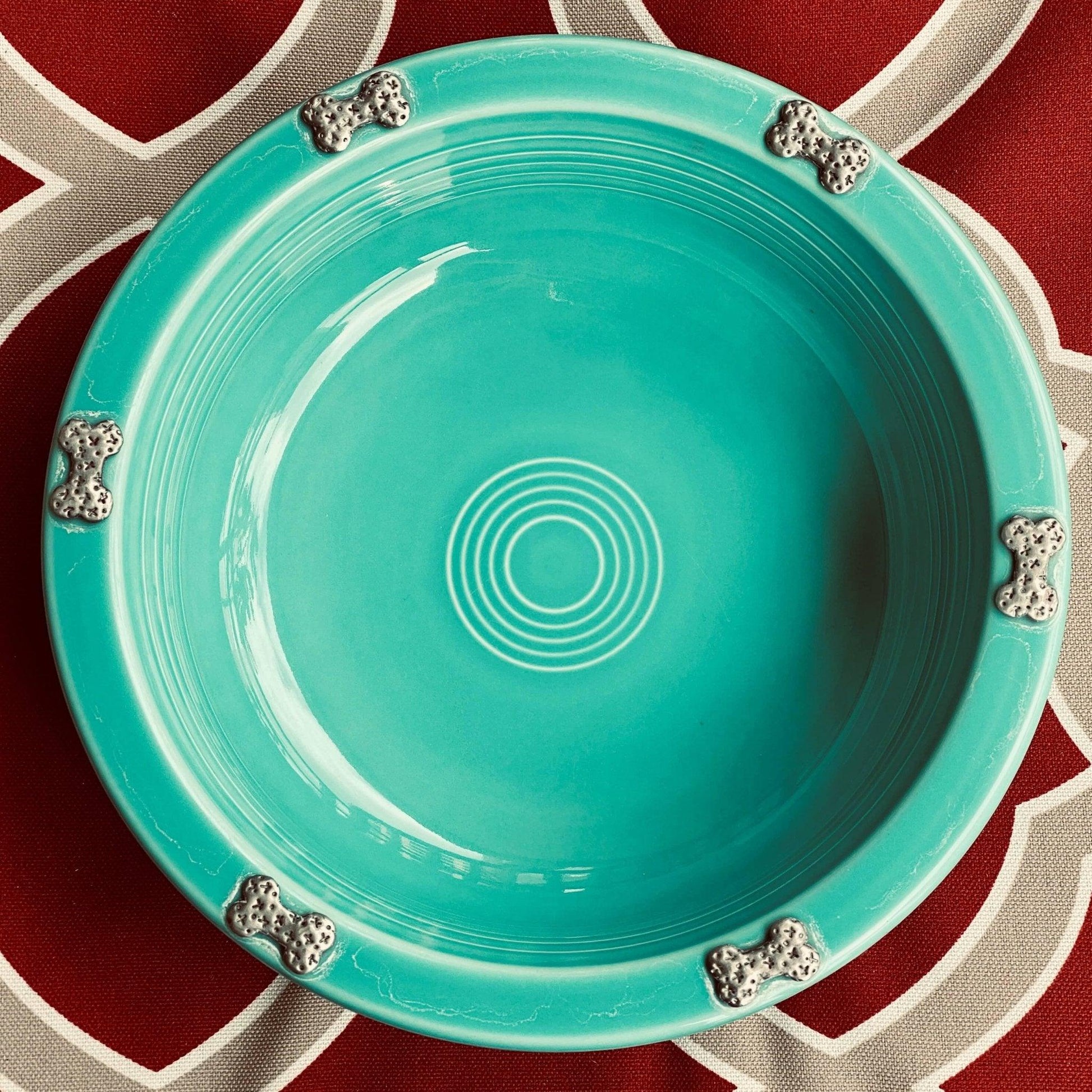 Fiestaware Turquoise Vintage Dog Bowl
