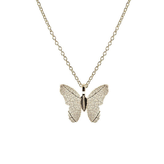 Fluttery Yellow Gold-tone Butterfly Necklace – Shop Now!
