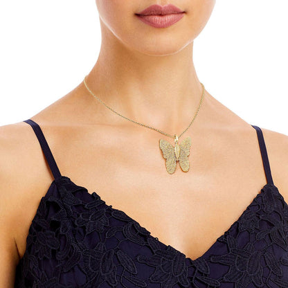 Fluttery Yellow Gold-tone Butterfly Necklace – Shop Now!